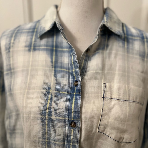 NWT womens Sissy Gypsy sequin butterfly cotton button front shirt Size Large - Picture 9 of 9